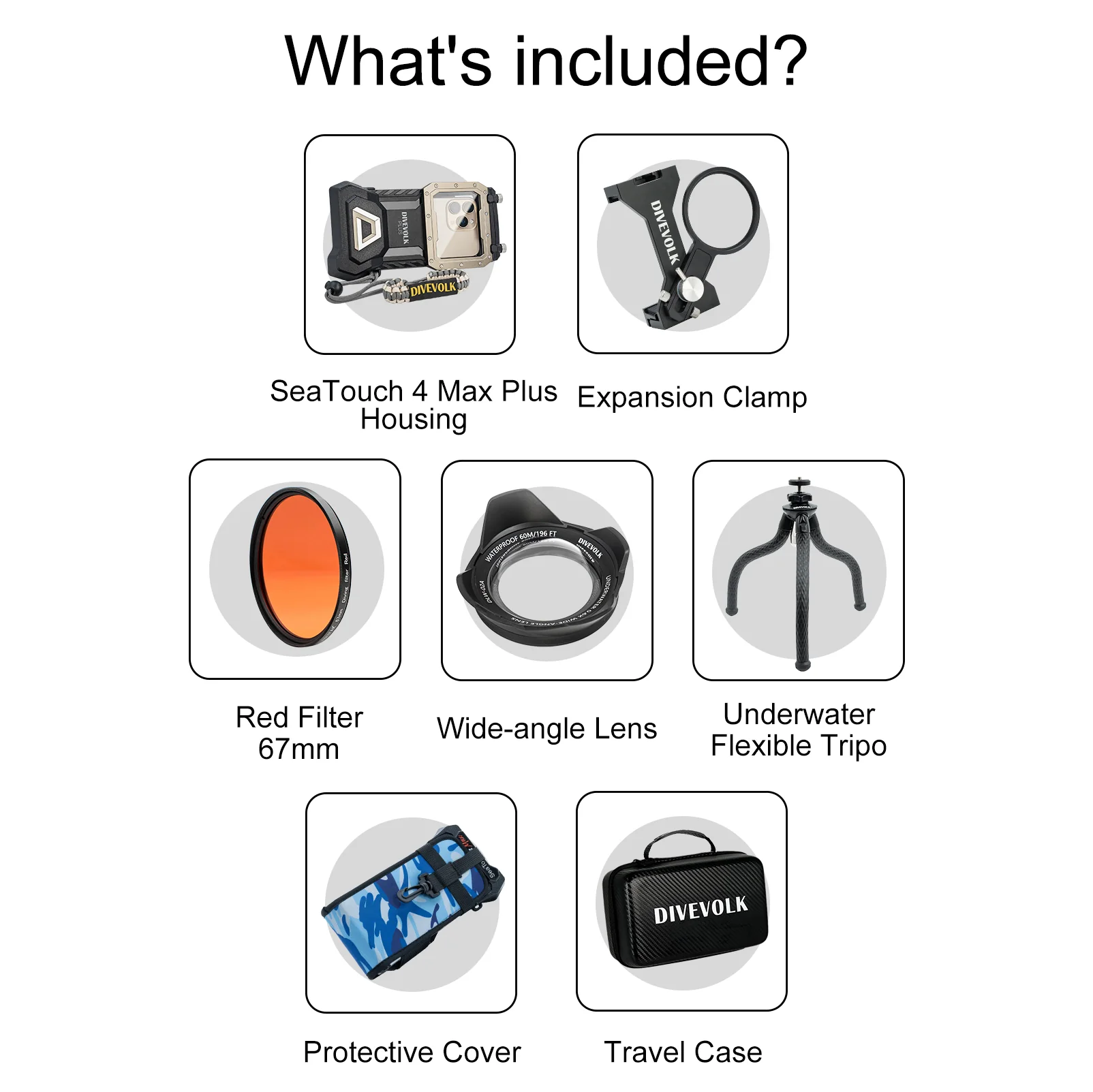 DIVEVOLK SeaTouch 4 Max PLUS Underwater Housing A-lot-of-fun kit for iPhone and most of Android smartphone dive housing, waterproof phonecase - Image 9