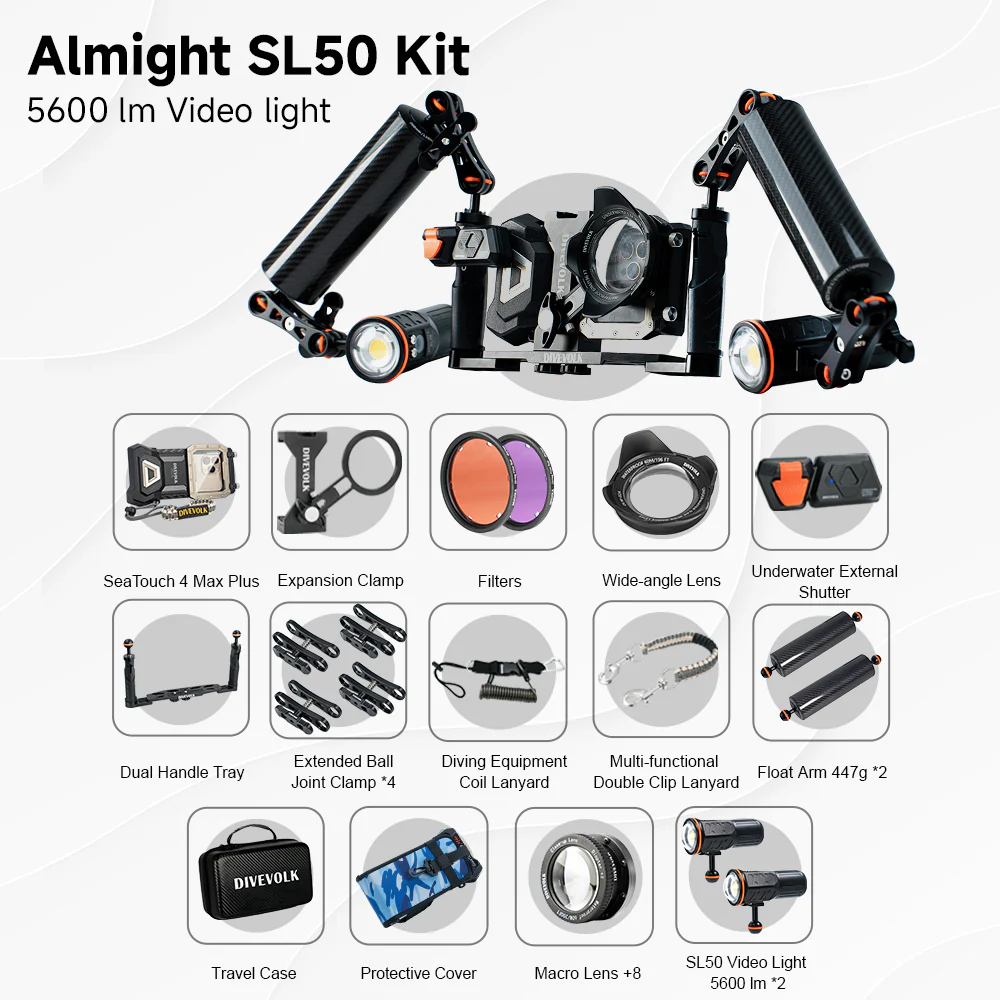DIVEVOLK SeaTouch 4 Max Plus Underwater Housing Almighty Kit for iPhone and most Android smartphone, dive housing, waterproof phone case - Image 14