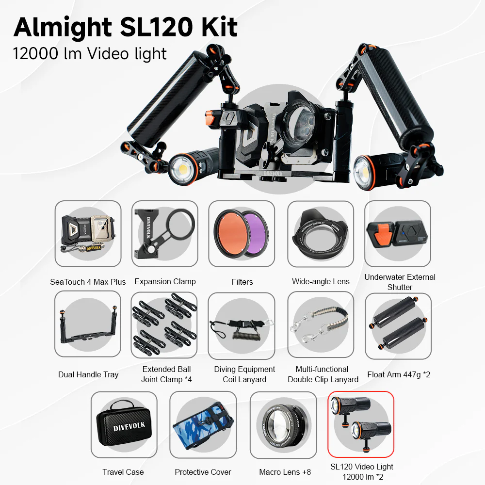 DIVEVOLK SeaTouch 4 Max Plus Underwater Housing Almighty Kit for iPhone and most Android smartphone, dive housing, waterproof phone case - Image 15