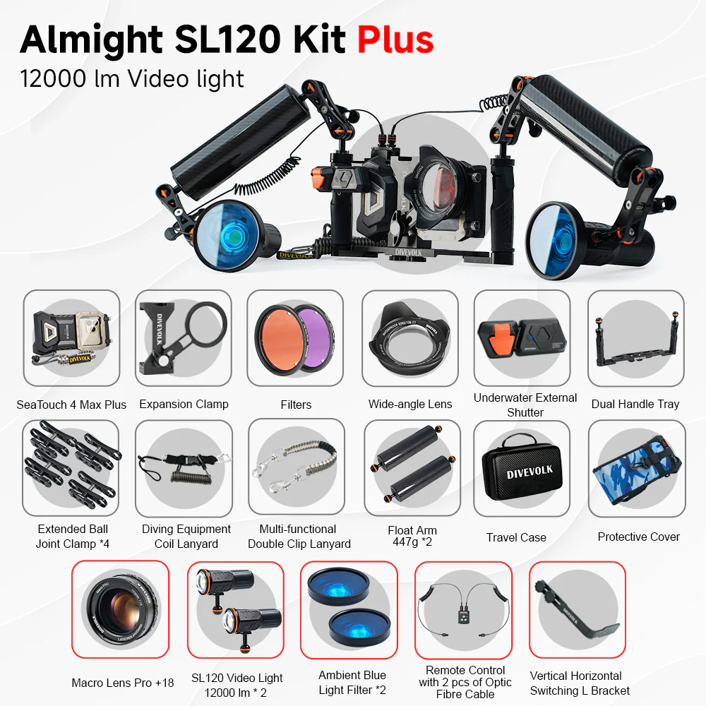DIVEVOLK SeaTouch 4 Max Plus Underwater Housing Almighty Kit for iPhone and most Android smartphone, dive housing, waterproof phone case - Image 16