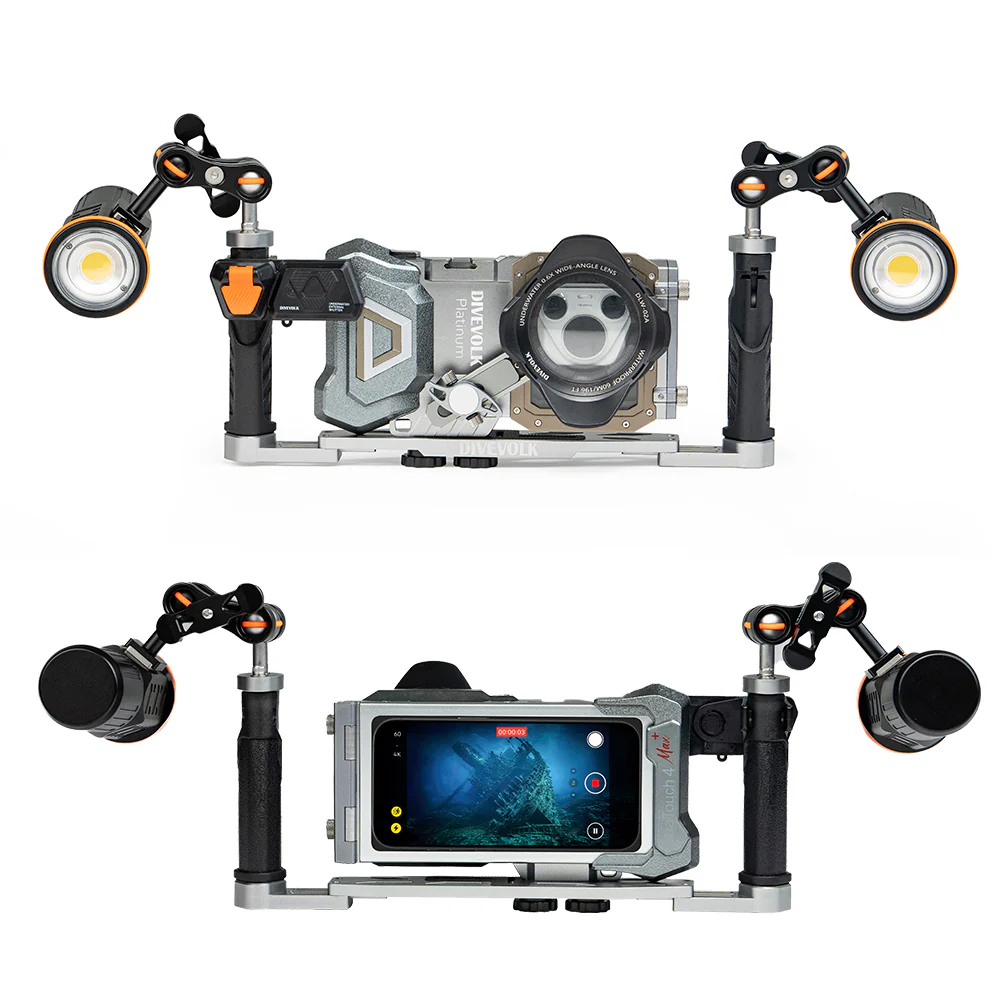 DIVEVOLK SeaTouch 4 Max Paltinum Deep Dive Kit with dual light for iPhone and most Android smartphone, dive housing, waterproof phone case - Image 5