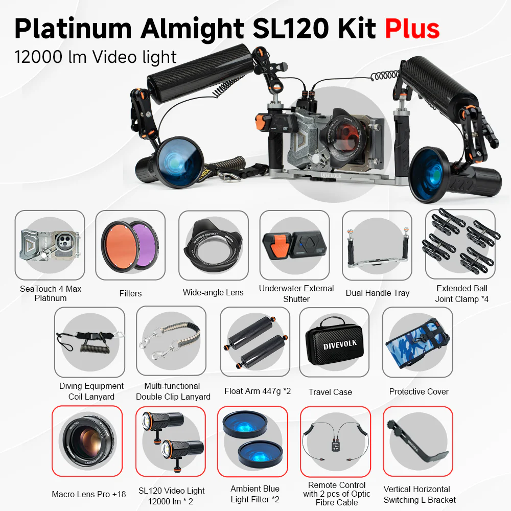 DIVEVOLK SeaTouch 4 Max Platinum Underwater Housing Almighty Kit for iPhone and most Android smartphone, dive housing, waterproof phone case - Image 10
