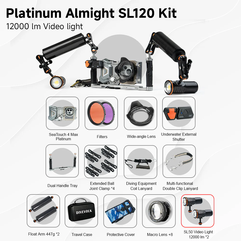 DIVEVOLK SeaTouch 4 Max Platinum Underwater Housing Almighty Kit for iPhone and most Android smartphone, dive housing, waterproof phone case - Image 9