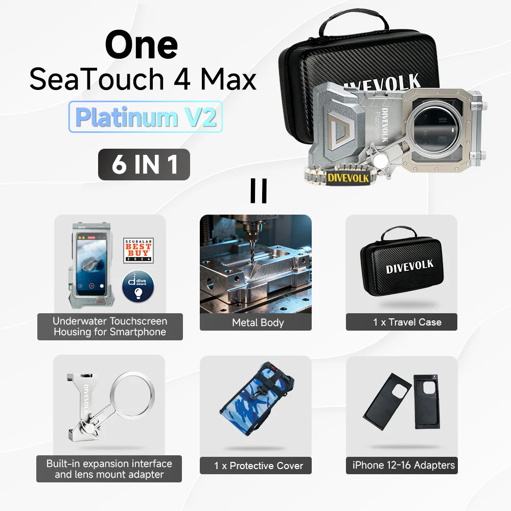 DIVEVOLK SeaTouch 4 Max Platinum Underwater Touchscreen Housing for Smartphone - Image 3