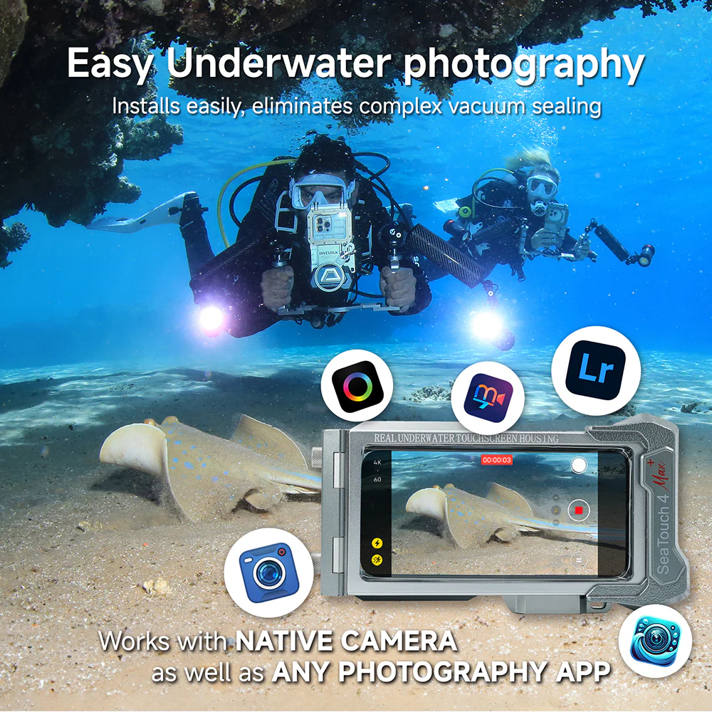 DIVEVOLK SeaTouch 4 Max Platinum Underwater Touchscreen Housing for Smartphone - Image 4
