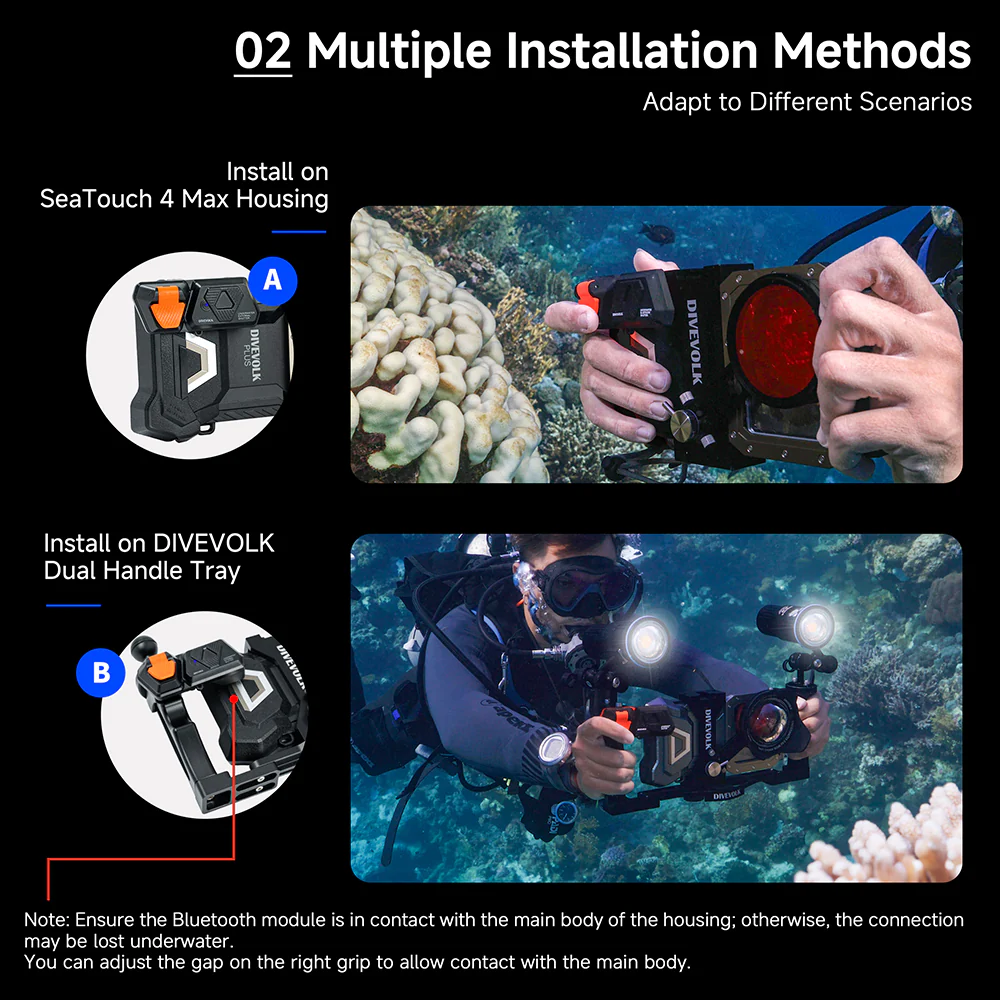 DIVEVOLK Underwater External Shutter for Seatouch 4 Max Series Housing - Image 4
