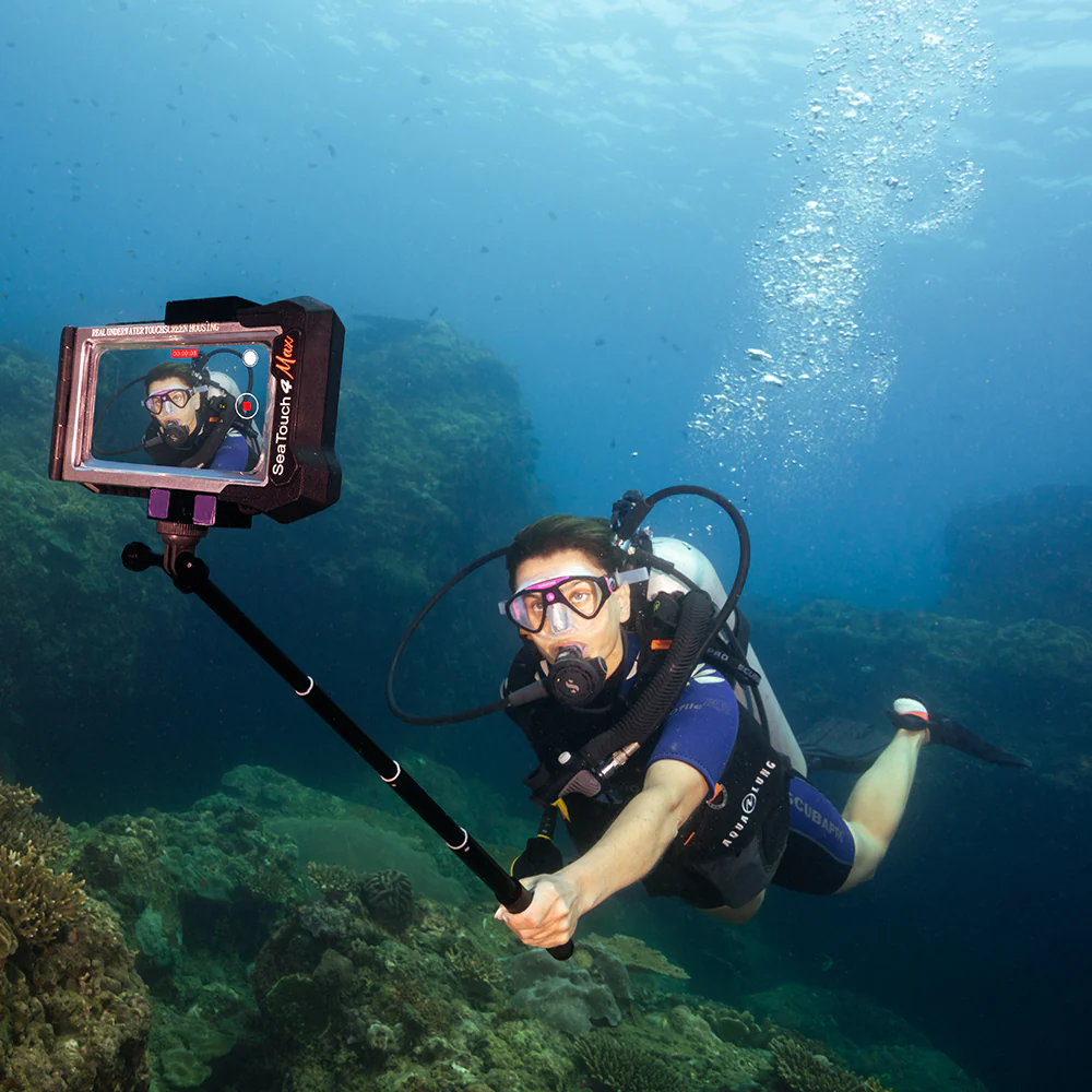 DIVEVOLK underwater Dual Lock Selfie Stick for Seatouch 4 Max underwater housing - Image 2