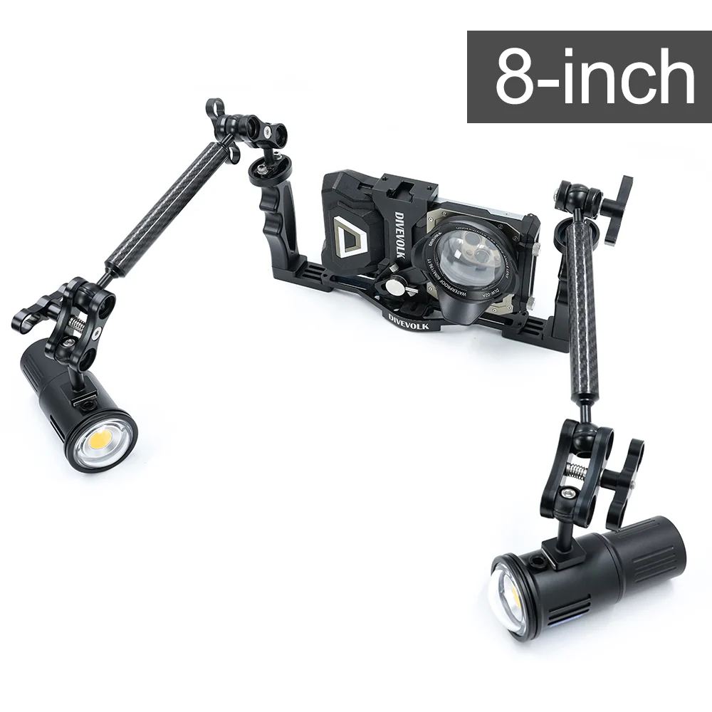 Double Ball Extension Arm 8-inch and 5-inch | Universal underwater photography accessories - Image 4