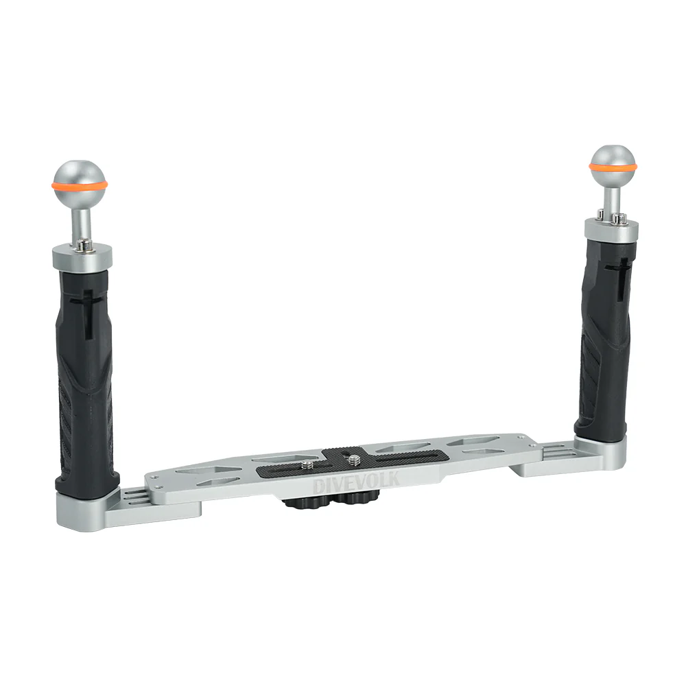 DIVEVOLK Dual Handle Tray for smartphone underwater housing, compact camera housing, action camera, Gopro, DJI Action, Insta360 - Image 15