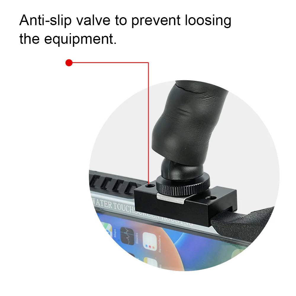 Fixable arm with cold shoe and hall head for underwater photography light mount and angle adjustment - Image 6