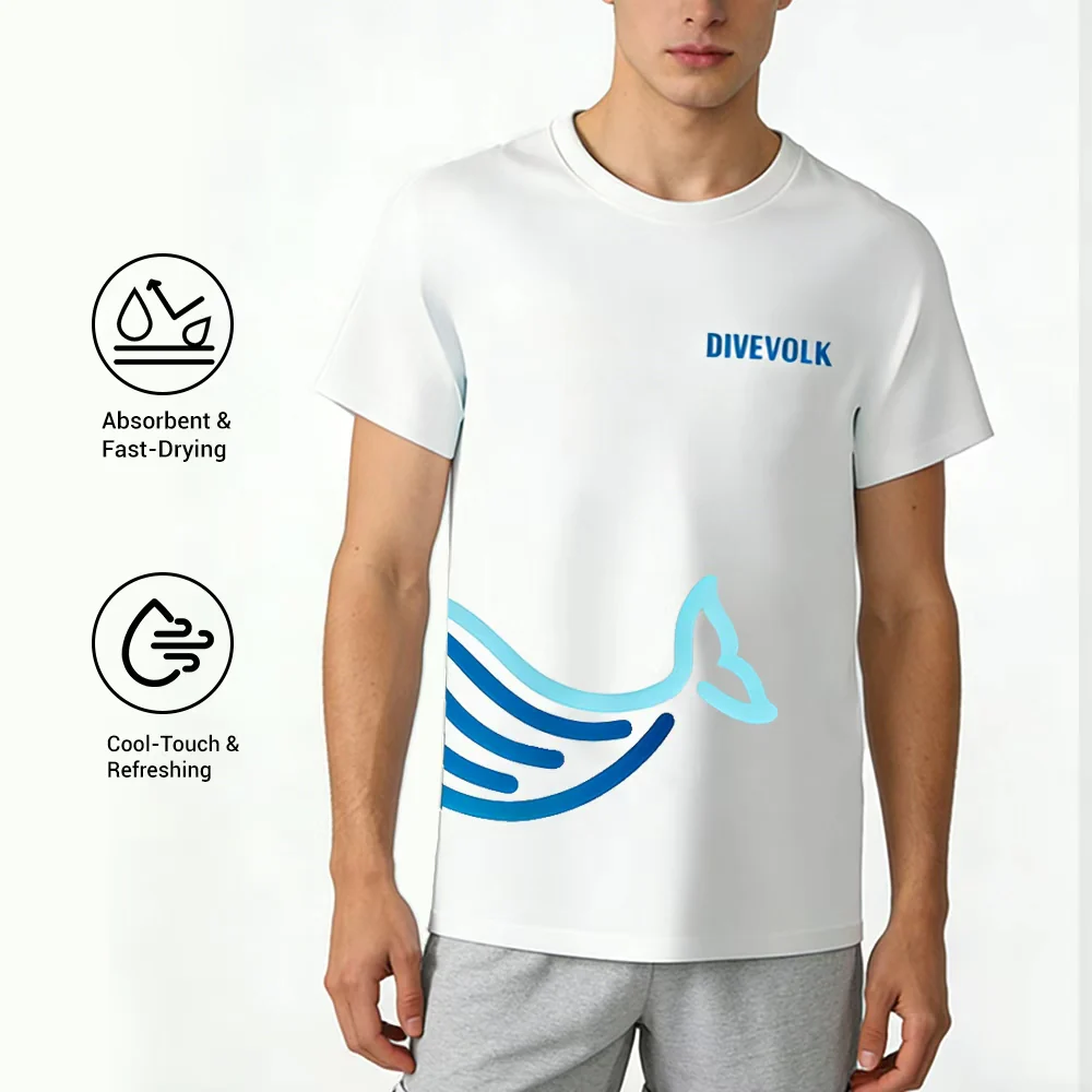 DIVEVOLK Men’s and Weman's Active Quick Dry Crew Neck T Shirts - Image 7
